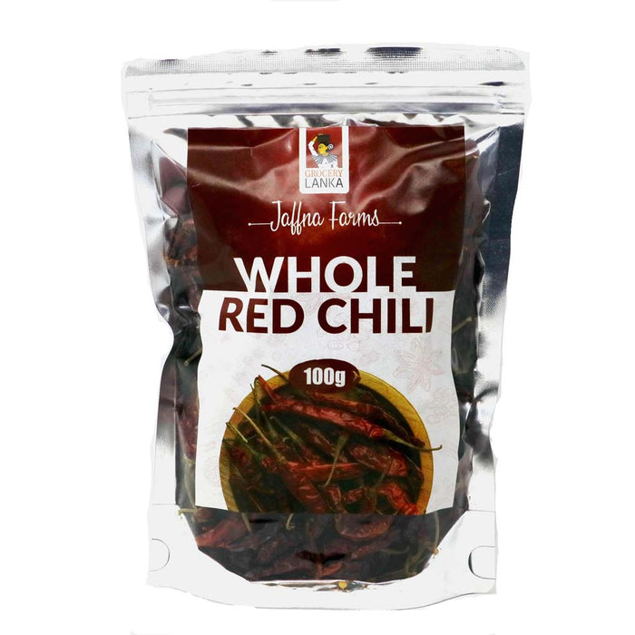 Jaffna Farms Dried Red Chili 100g | Product of Sri Lanka