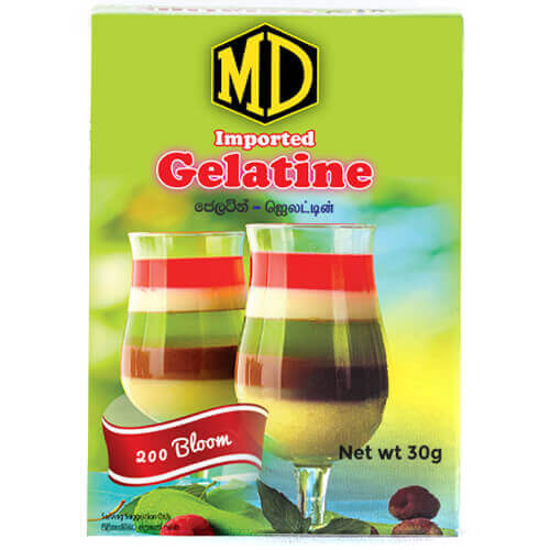 Gelatine for deserts and for baking