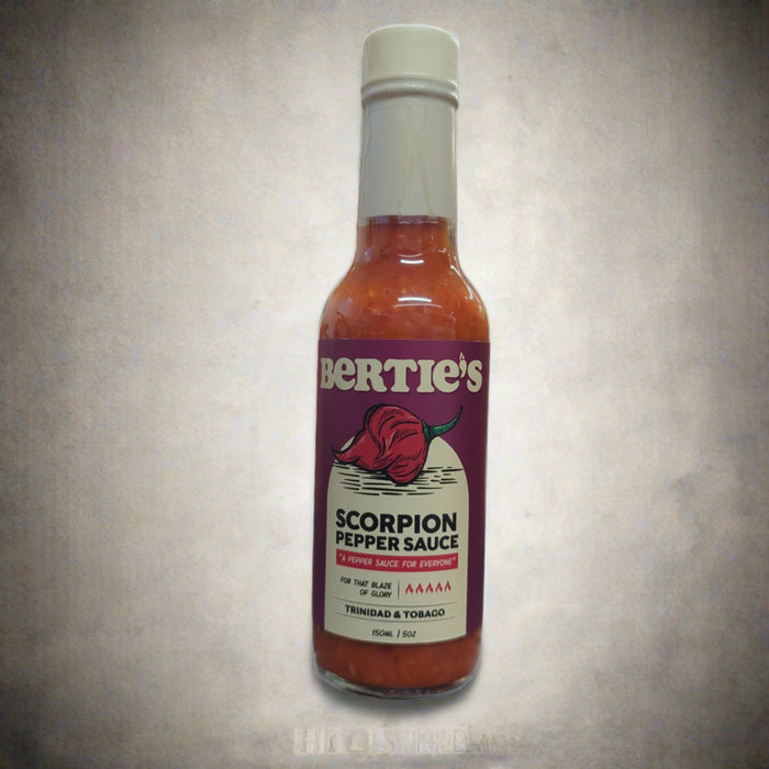 Bertie's Scorpion Pepper Sauce 150ml | Product of Trinidad & Tobago