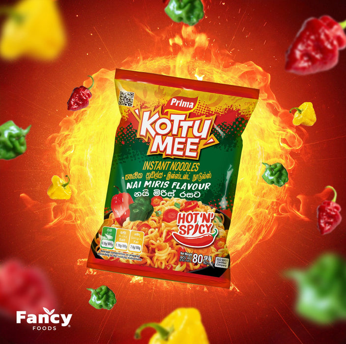 Prima Kottu Mee Instant Noodles Nai Miris Flavor 80g (2.8 oz)