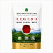 A 400g stand-up pouch of Bogawantalawa Legend High Grown Bopf tea, featuring a white background with green tea plantation imagery, a cup of red tea in the center, and a gold band at the bottom.