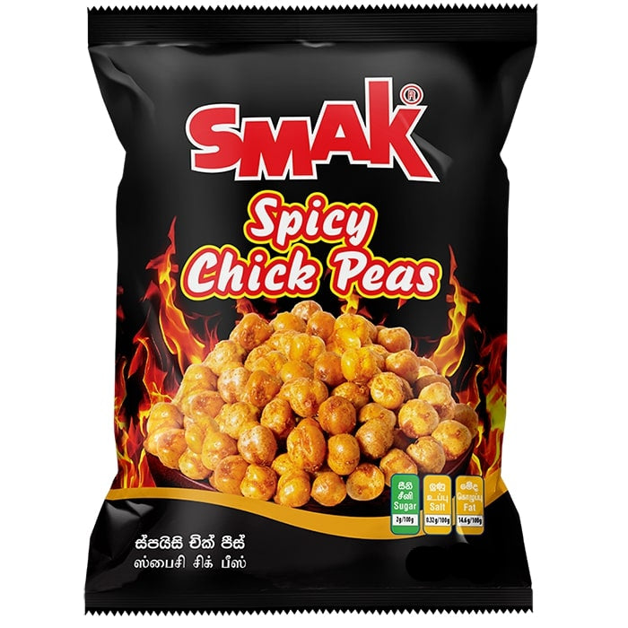 SMAK Spicy Chick Peas 150g pack – crunchy Sri Lankan chili-seasoned chickpeas