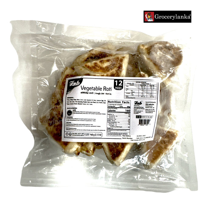 Vacuum Packed Roti Fab Vegetable Roti Restaurant Pack (12 Pieces) - Frozen (In-Store Pick ...