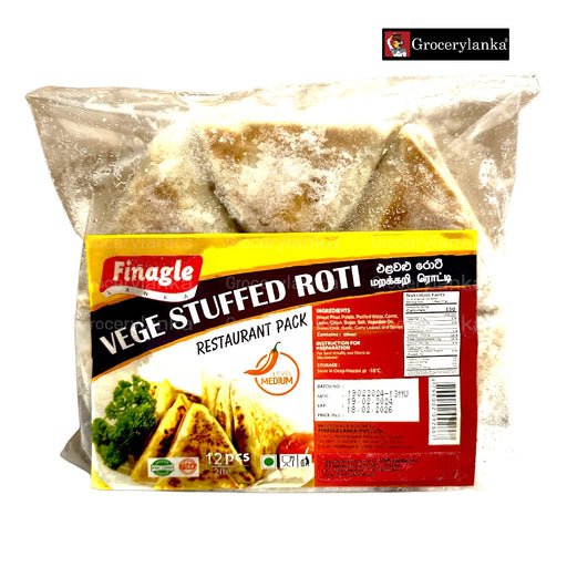 Finagle Vegetable Roti Value Pack 12 Pieces frozen Sri Lankan snack