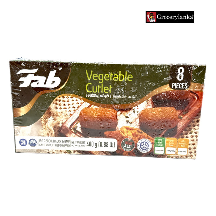 Fab Vegetable Cutlet 400g - Frozen (In-Store Pickup Only / Please order a separate Frozen Shipping Kit in order to ship this item*)