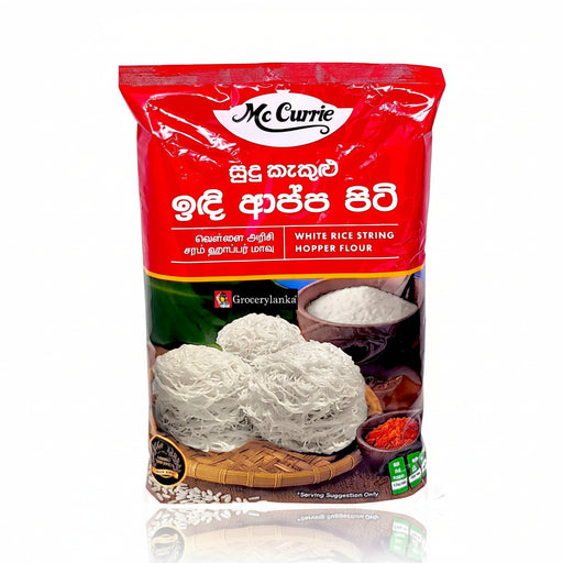 McCurrie white rice string hopper flour package on a white background