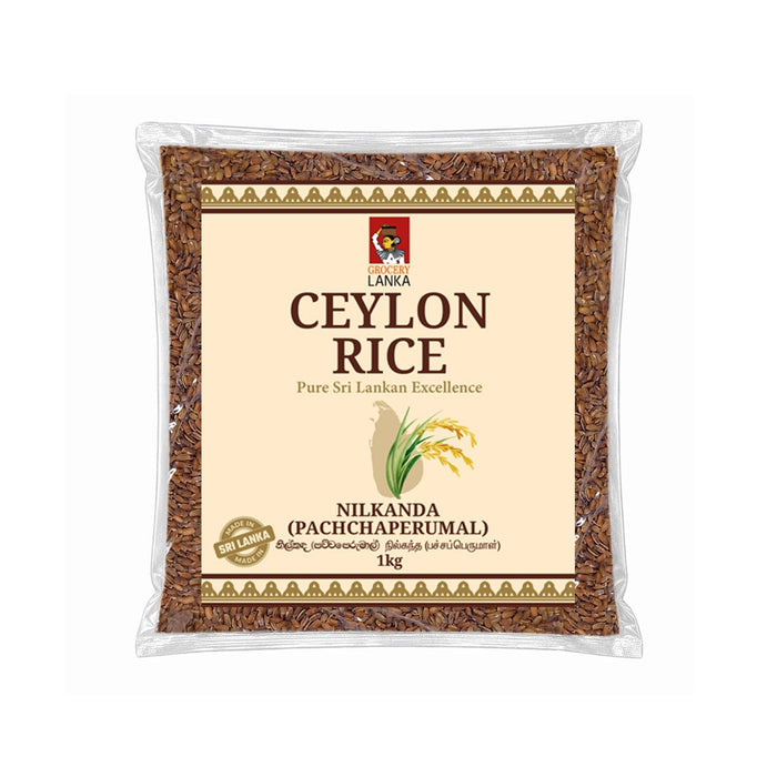 Ceylon Rice Nilkanda Rice (Pachchaperumal) 1kg (2.2 lb) | Grocerylanka