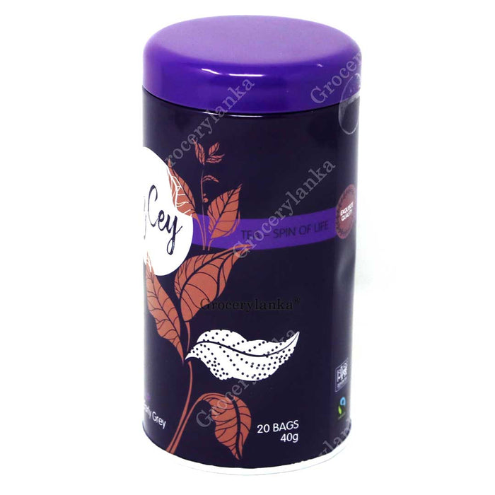 OzCey Early Grey Ceylon Tea 20 Pyramid Bags | Dimbula Region BOP Ceylon Tea with Purple Bergamot Flavor
