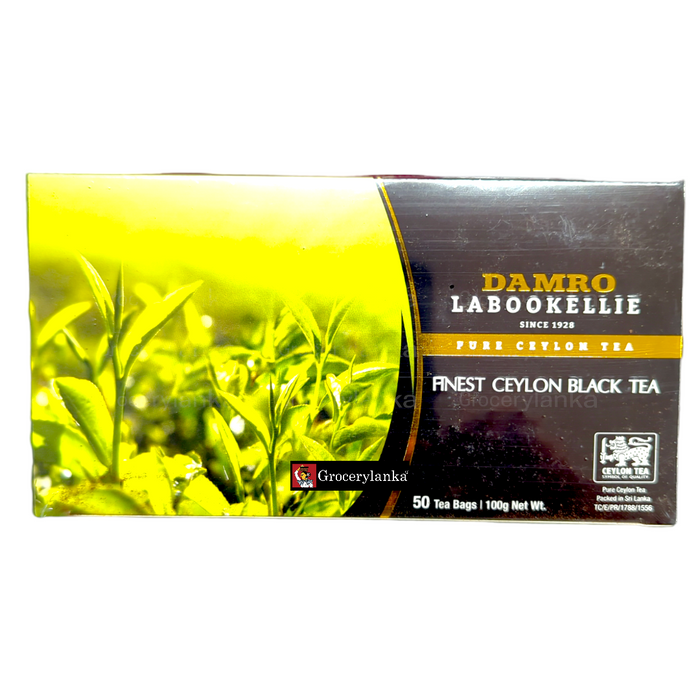 Damro Finest Ceylon Black Tea 50 Tea Bags - 100g