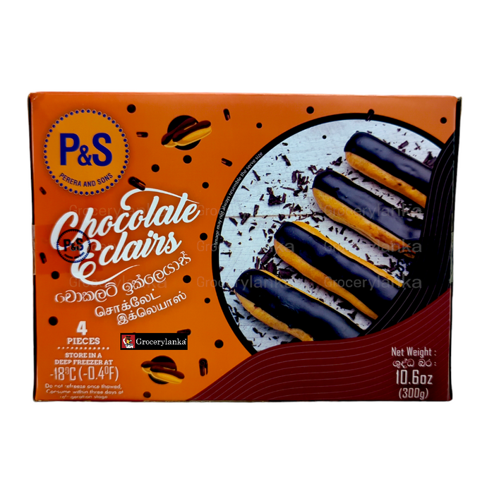 P&S Chocolate Eclairs 4Pcs - Frozen (In-Store Pickup Only / Please order a separate Frozen Shipping Kit in order to ship this item*)