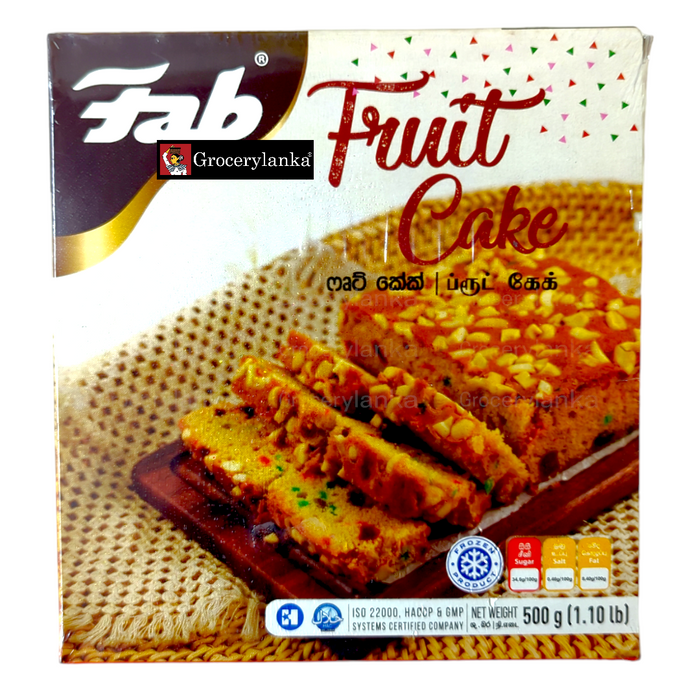 Fab Fruit Cake 500g - Frozen (In-Store Pickup Only / Please order a separate Frozen Shipping Kit in order to ship this item*)