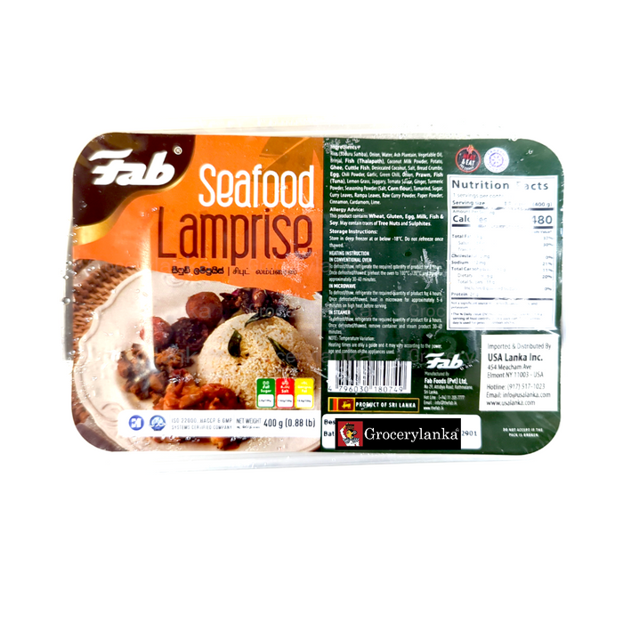 Fab Seafood Lamprais - Frozen (In-Store Pickup Only / Please order a separate Frozen Shipping Kit in order to ship this item*)