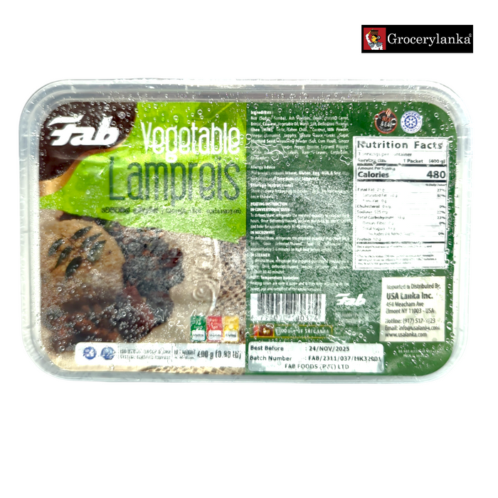 Fab Vegetable Lamprais - Frozen (In-Store Pickup Only / Please order a separate Frozen Shipping Kit in order to ship this item*)