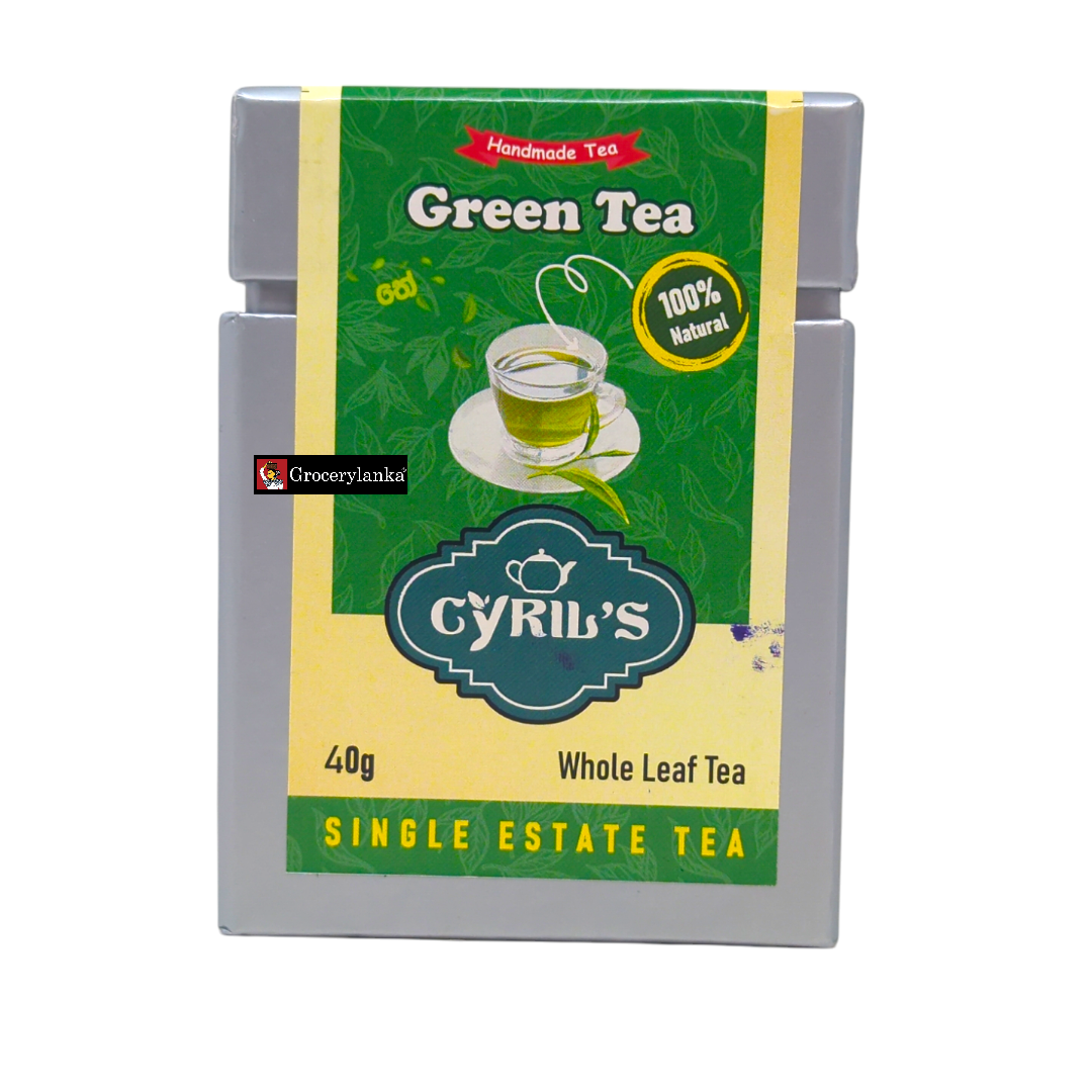 Cyril's Ceylon Handmade Whole Green Tea Leaf 40g - Southern Region Sig ...