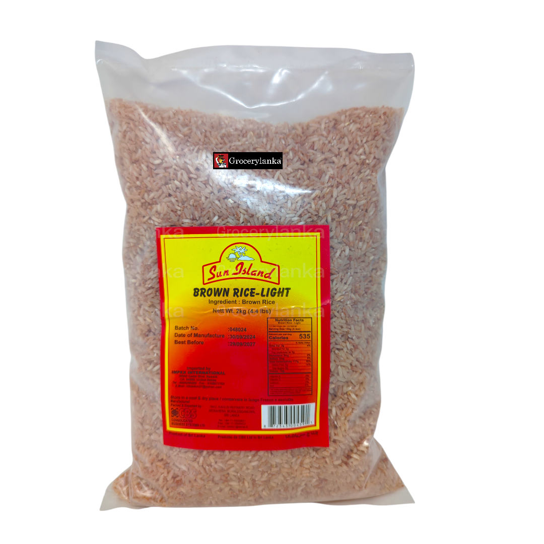 Sun Island Red Raw Rice 2kg - Double Polish — Grocerylanka