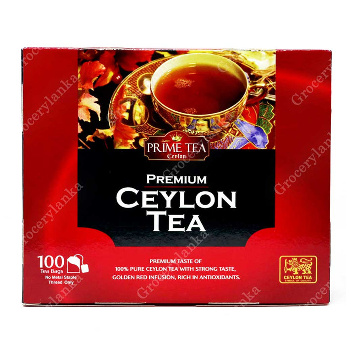 Premium Ceylon Tea 100 Tea Bags | Prime Tea Ceylon