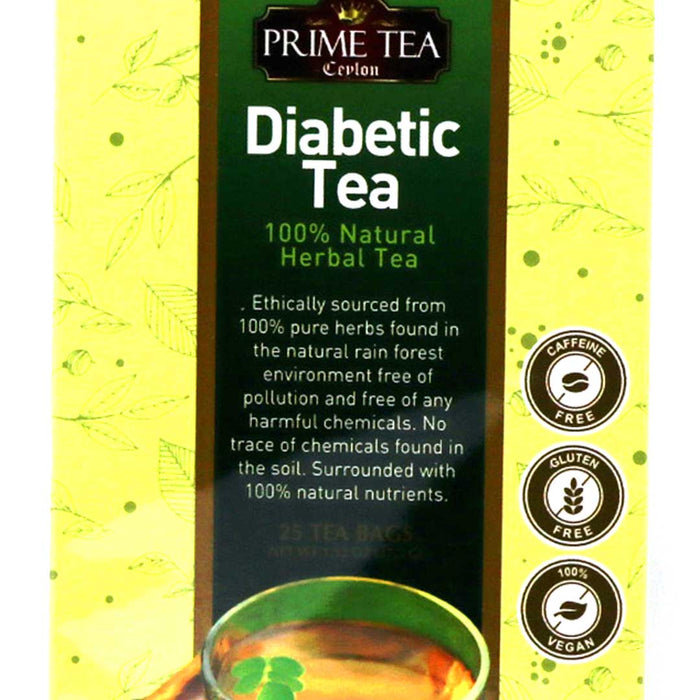Instant Diabetic Tea Prime Tea Ceylon Diabetic Tea - 25 Tea Bags — Grocerylanka