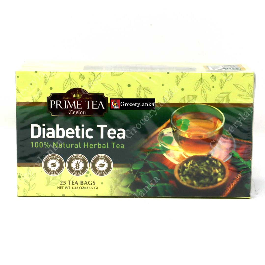 Instant Diabetic Tea Prime Tea Ceylon Diabetic Tea - 25 Tea Bags — Grocerylanka