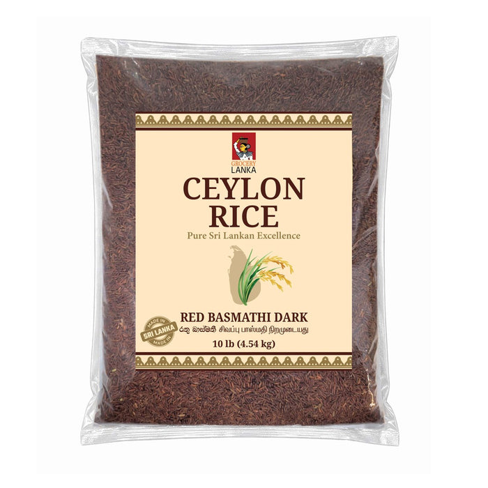 Ceylon Rice Red Basmathi Dark 10lb (4.5 kg) | Grocerylanka
