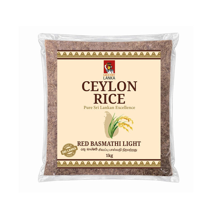 Ceylon Rice Red Basmathi Light 1kg (2.2 lb) | Grocerylanka