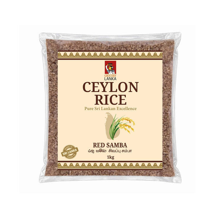 Ceylon Rice Red Samba Rice 1kg (2.2 lb) | Grocerylanka