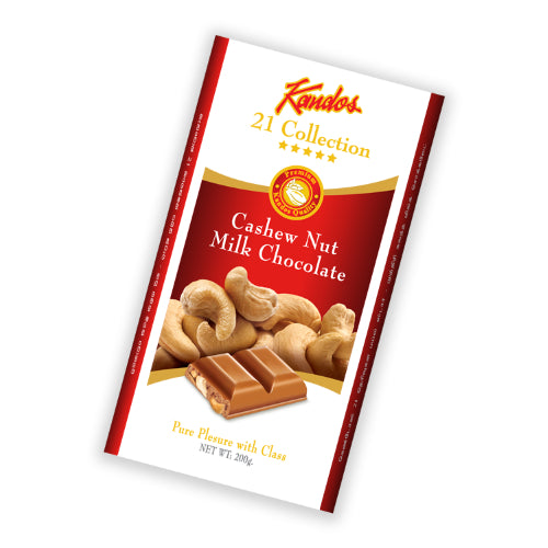 Kandos Cashew Nut Milk Chocolate 200g | 21 Collection Five Star