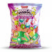 Packaged marshmallows with colorful design on a red background, featuring Uswalle brand.