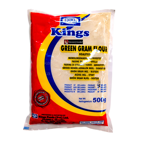 Kings Roasted Green Gram Flour 500g Sri Lankan mung bean flour package front view