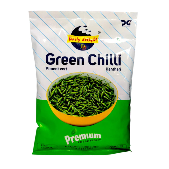 Daily Delight Green Chilli 350g (12.3 oz) - Frozen (In-Store Pickup Only / Please order a separate Frozen Shipping Kit in order to ship this item*)