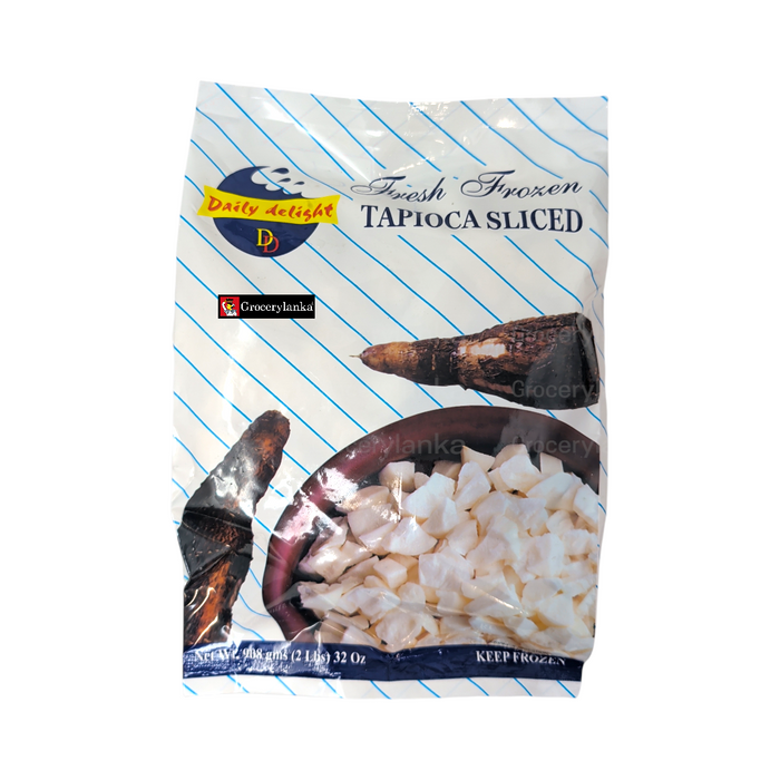 Daily Delight Fresh & Frozen Sliced Tapioca (Cassava) 907g (2 lb) | Grocerylanka