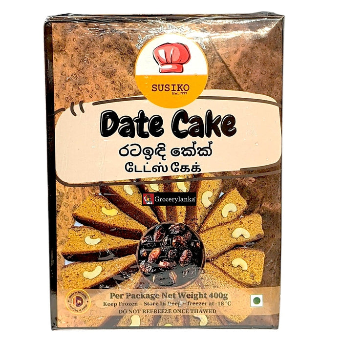 Susiko Date Cake 400g (14.1 oz) - Frozen (In-Store Pickup Only / Please order a separate Frozen Shipping Kit in order to ship this item*)