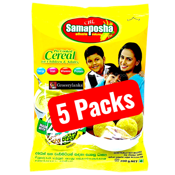 Samaposha 1kg Sri Lankan nutrition cereal pack with five 200g sachets