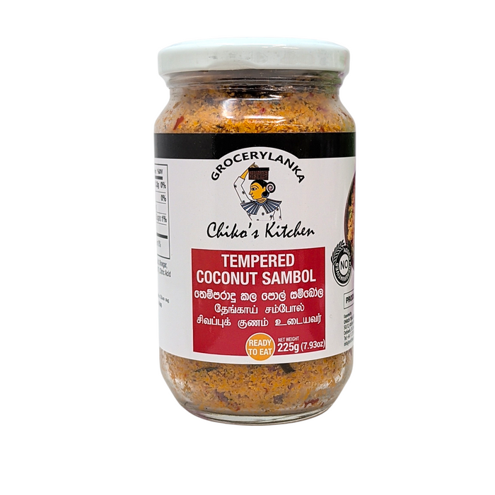 Chiko's Kitchen Tempered Coconut Sambol 225g (7.9 oz) | Grocerylanka