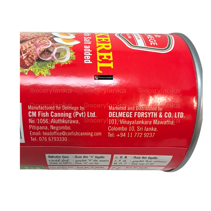 Delmege Mackerel in Water with Salt Added 425g (15 oz) | Product of Sri Lanka