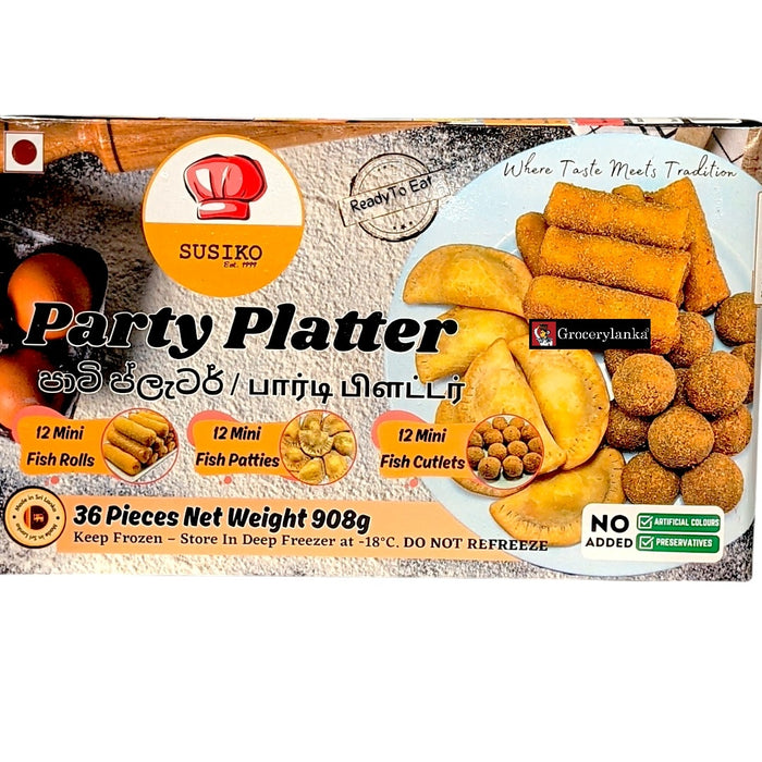 Susiko Fish Party Platter 908g (2.0 lb) - 12 Mini Rolls, 12 Patties & 12 Cutlets - Frozen (In-Store Pickup Only / Please order a separate Frozen Shipping Kit in order to ship this item*)