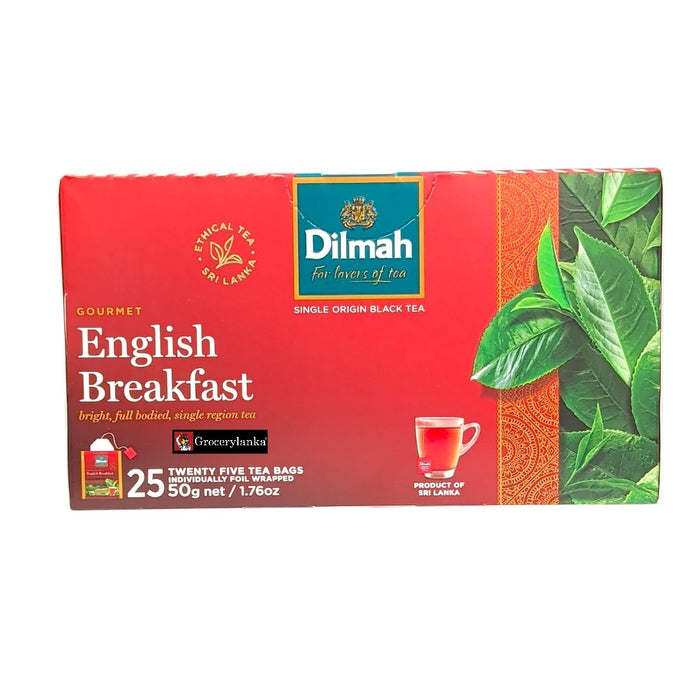 Dilmah English Breakfast Tea 25 Individually Foil Wrapped Tea Bags