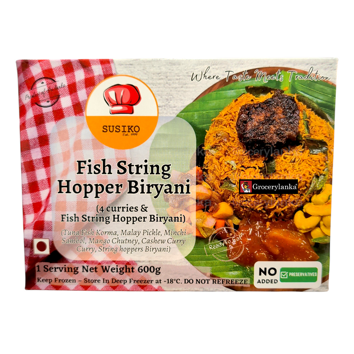 Susiko Fish String Hopper Biriyani 600g (1.3 lb) - Frozen (In-Store Pickup Only / Please order a separate Frozen Shipping Kit in order to ship this item*)