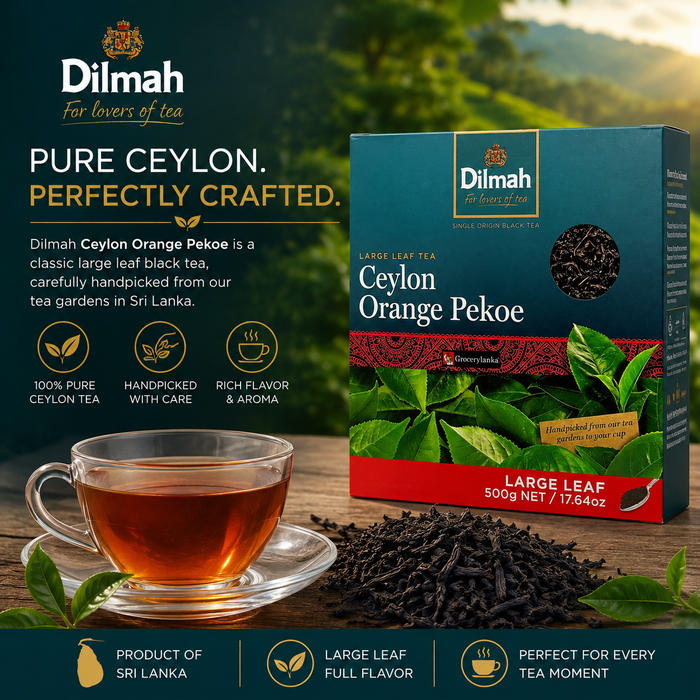Dilmah Orange Pekoe Ceylon Loose Leaf Tea 500g (1.1 lb)