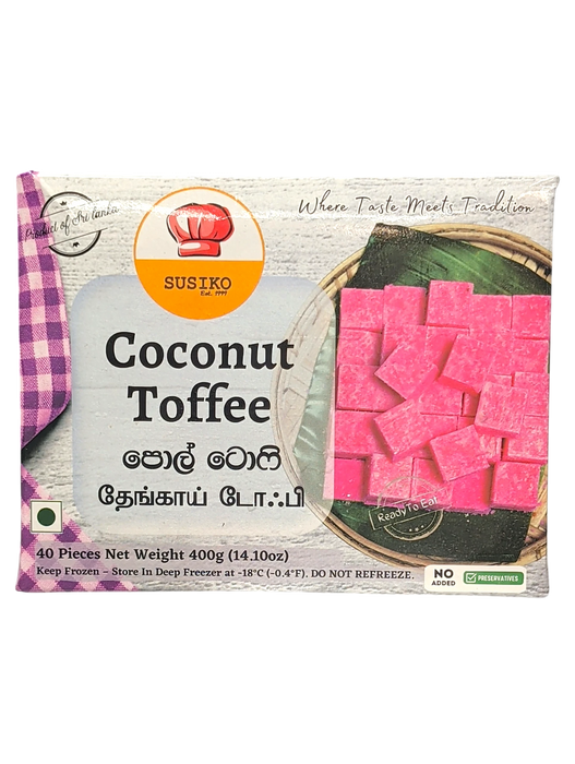 Susiko Coconut Toffee 400g (14.1 oz) – 40 Pieces – Frozen