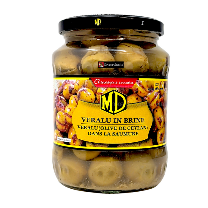MD Veralu In Brine 600g Sri Lankan Ceylon olives preserved in brine in can