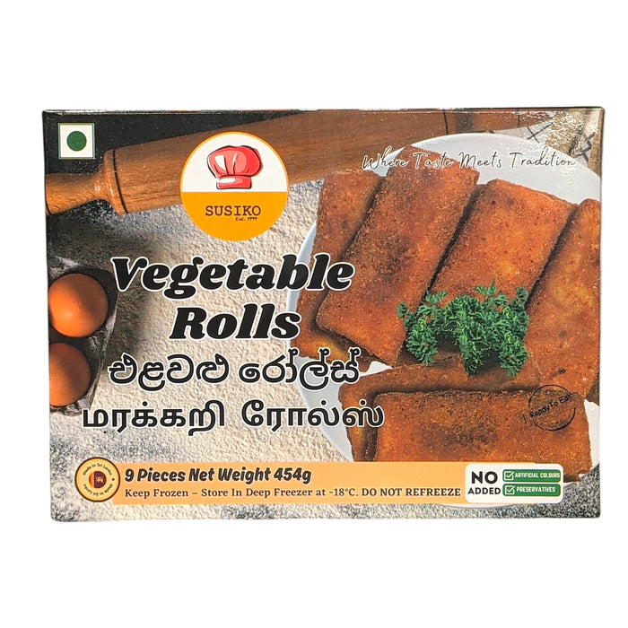 Susiko Vegetable Rolls 454g (1.0 lb) (9 Pcs) - Frozen (In-Store Pickup Only / Please order a separate Frozen Shipping Kit in order to ship this item*)