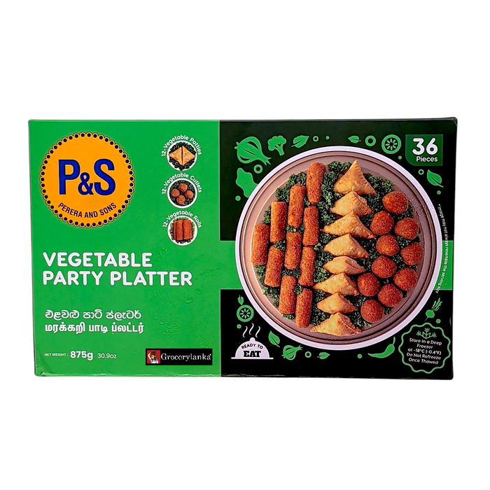 P&S Vegetable Party Platter 36 Pcs 1.2kg (2.6 lb) - Frozen (In-Store Pickup Only / Please order a separate Frozen Shipping Kit in order to ship this item*)