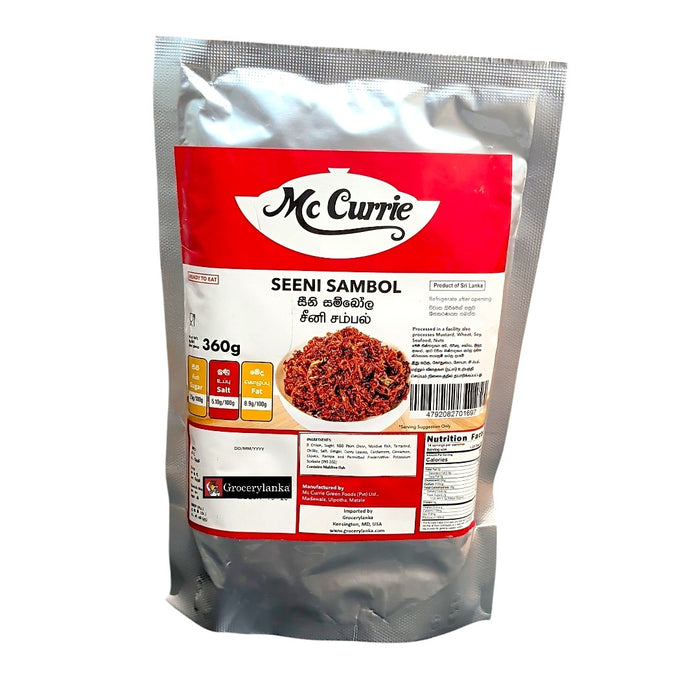 McCurrie Seeni Sambol 360g (12.7 oz) - Foil Pack