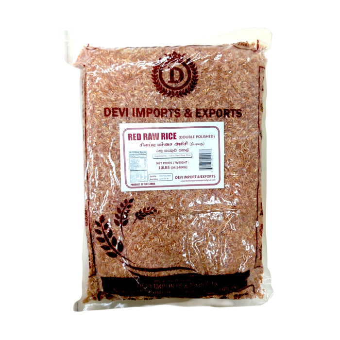 Devi Double Polished Red Rice – Rosa Kekulu Rice 10 lb (4.5kg) | Grocerylanka