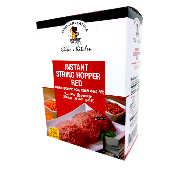 Chiko’s Kitchen Instant String Hoppers – Red 250g (8.82 oz) | Grocerylanka