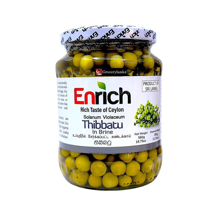 Enrich Thibbatu (Wild Eggplant) in Brine 560g (1.23lb)