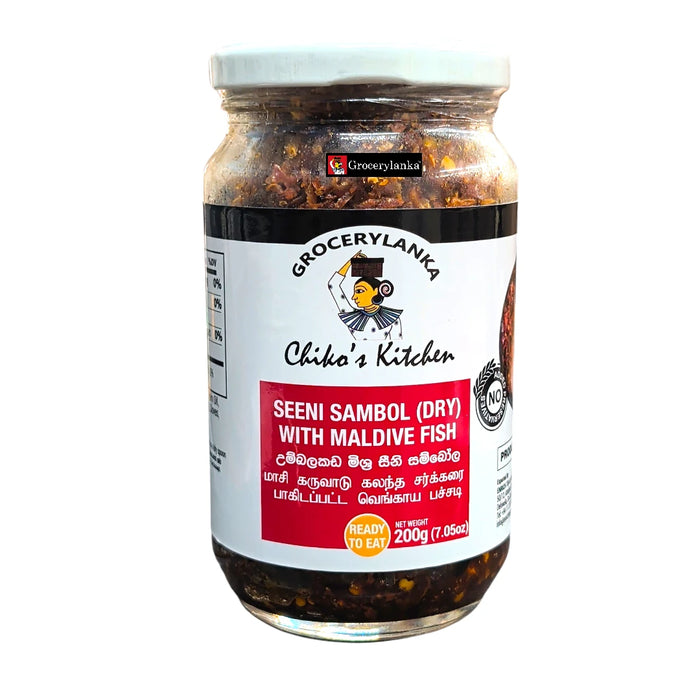 Chiko’s Kitchen Dry Seeni Sambol 200g (7.1 oz) | Grocerylanka