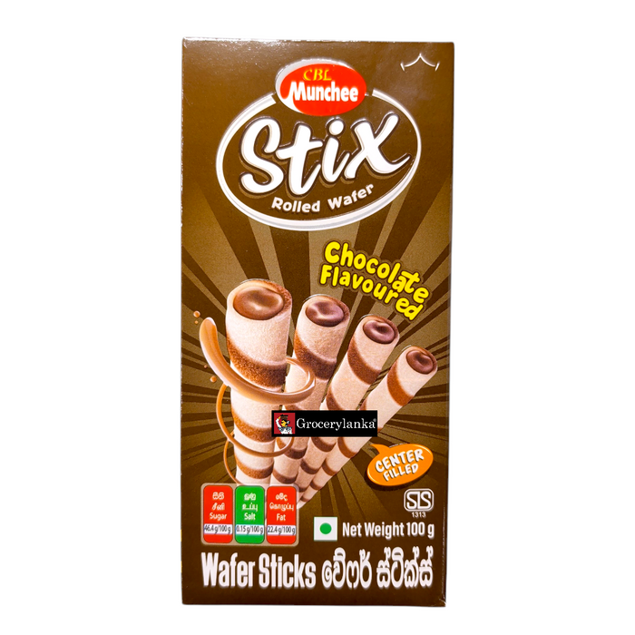 Munchee Wafer Rollz Chocolate 100g (3.5 oz)
