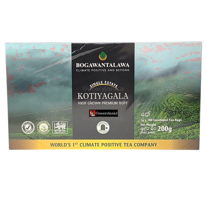 Bogawantalawa Kotiyagala Single Estate Tea 100 Tea Bags (200g | 0.44lb)