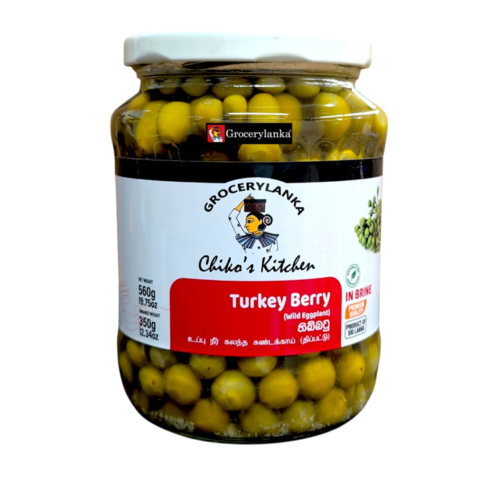 Chiko's Kitchen Thibbatu (Turkey Berry) in Brine 560g (1.2 lb) | Grocerylanka